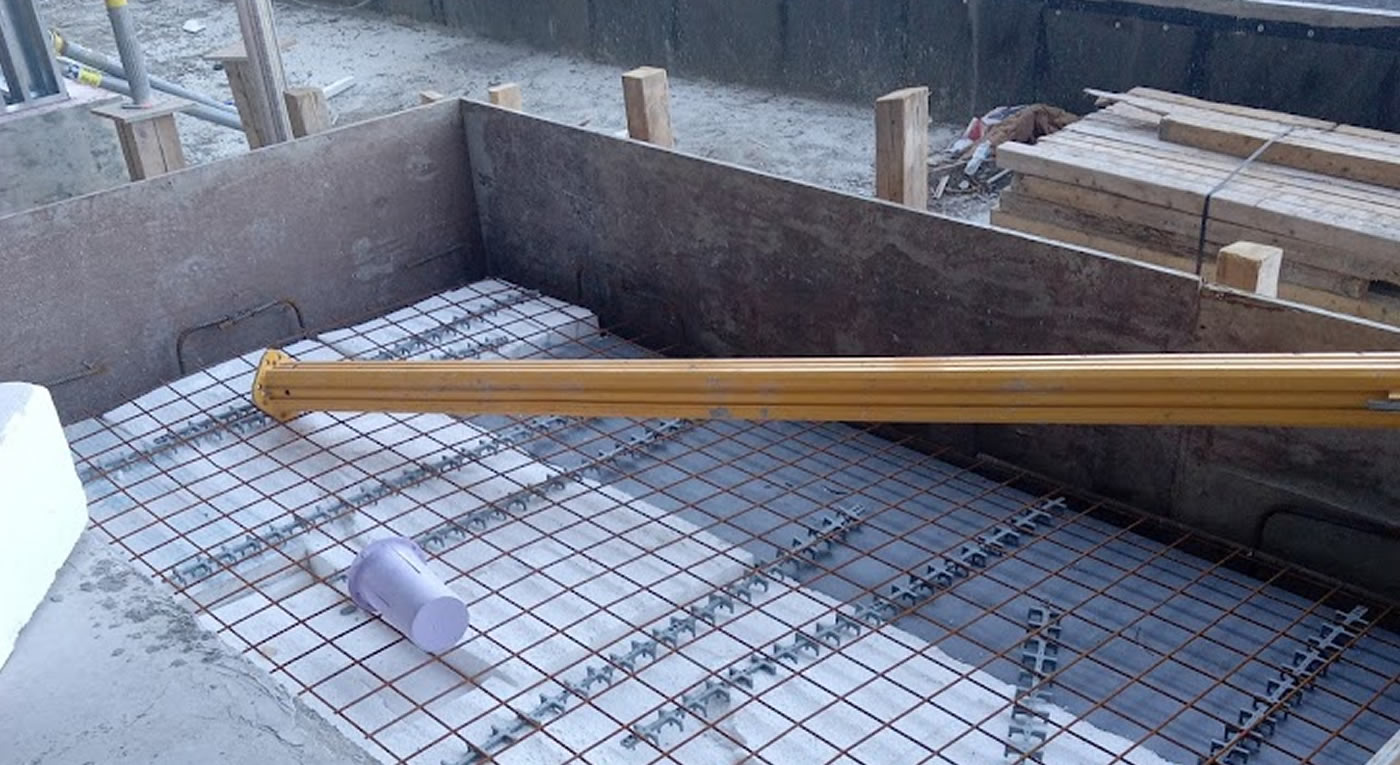 Coffrage de fondation préparé par Dahomey Construction