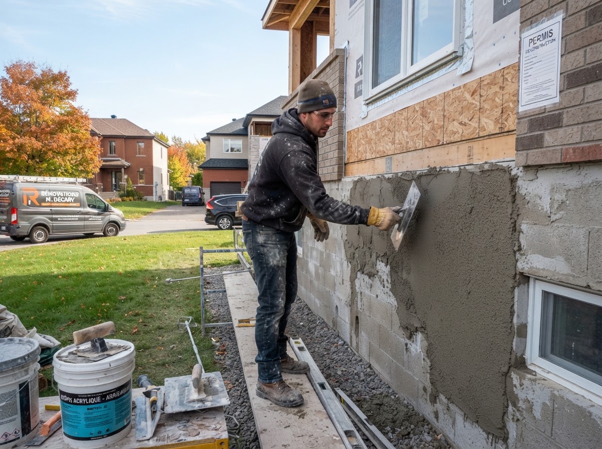 Acrylic stucco over insulation
